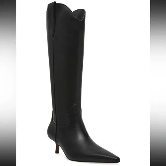 STEVEN By Steve Madden Britt Black kitten heel Knee Boots, NWOT! Size 11 - Picture 9 of 9